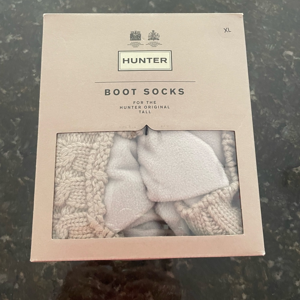 Hunter boot socks. Brand new, still in box.